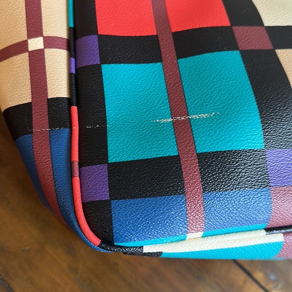 Kate Spade Colorblock Leather Tote Patent Leather Handles - Picture 14 of 14